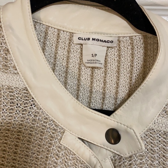 Club Monaco Sweater Moto Jacket - Picture 3 of 7